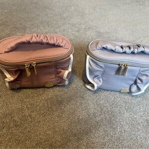 Chic Women's Cosmetic Bag Set - Pink and gray